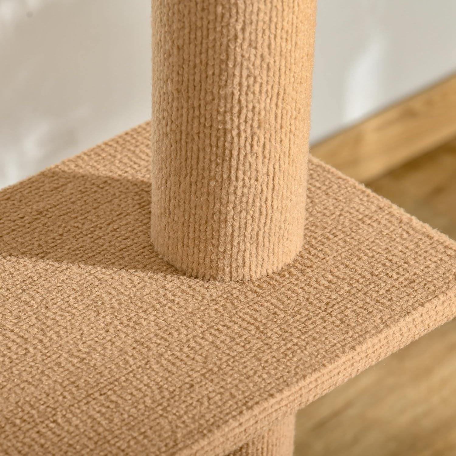 Floor to Ceiling Cat Tree 260cm Adjustable Tower Space Saving Climbing Post