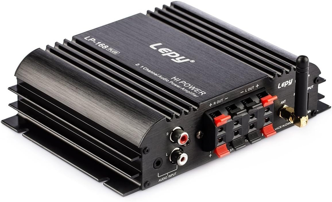 Lepy 168Plus 2.1 Channel Hi-Fi Stereo Amplifier Bluetooth USB AUX Remote