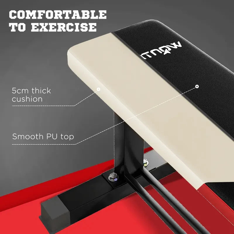 Flat Weight Bench 300KG Gym Bench Press Dumbbell Rack Home Workout