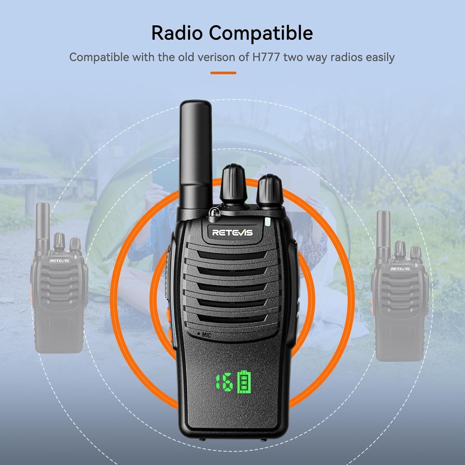 PMR446 Walkie Talkie Hidden Display USB-C VOX 16CH Long Range Radio