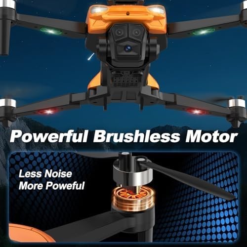 4K GPS Drone with 4.5" LCD Screen, Foldable Obstacle Avoidance Quadcopter