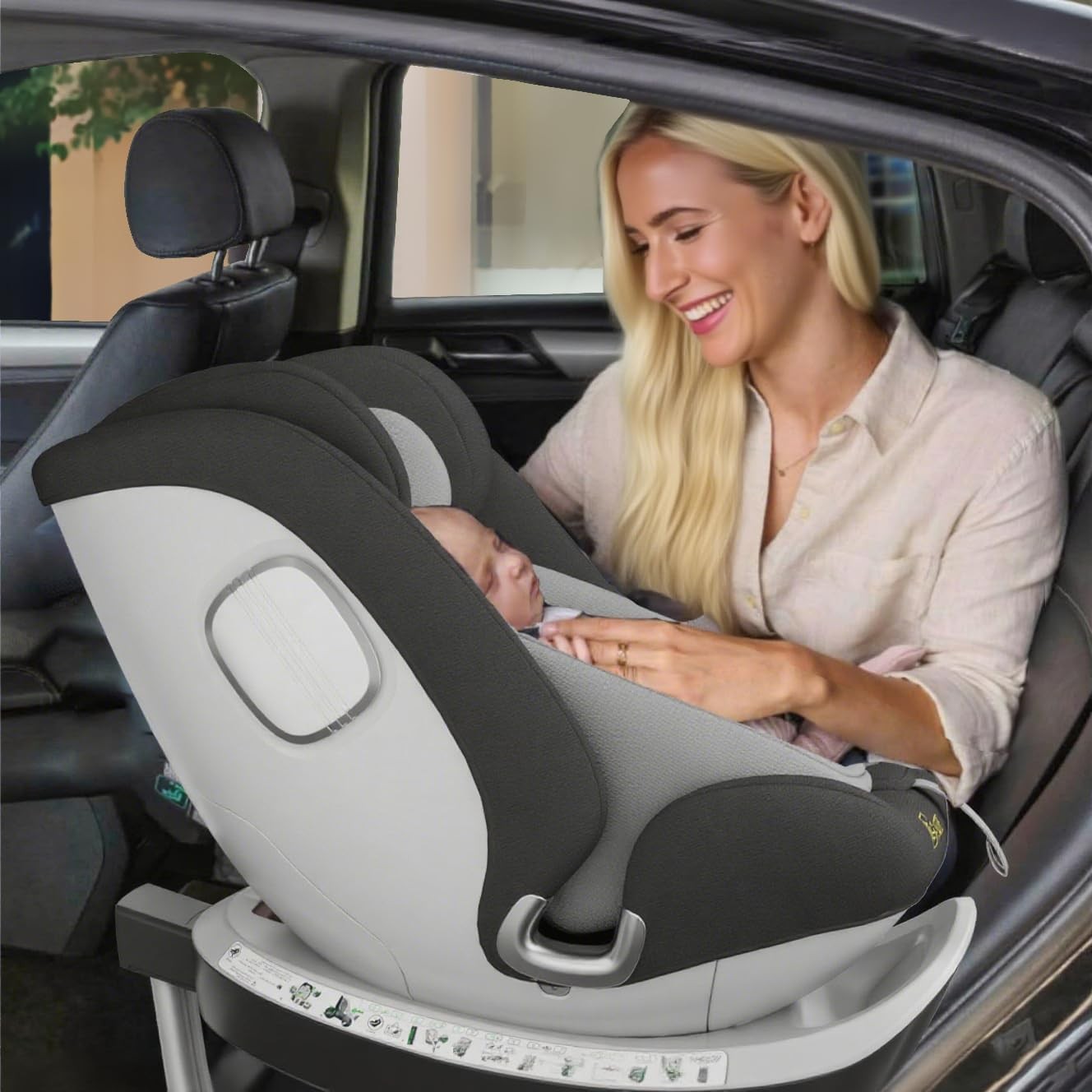 360° Swivel i-Size Car Seat ISOFIX R129 0–36kg Birth to 12 Years