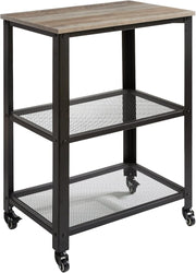 Industrial Kitchen Serving Cart 3 Tier Rolling Trolley