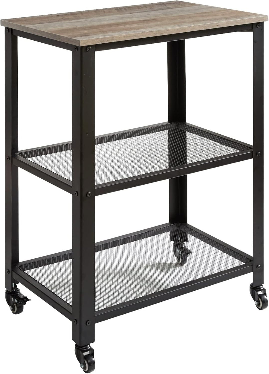 Industrial Kitchen Serving Cart 3 Tier Rolling Trolley