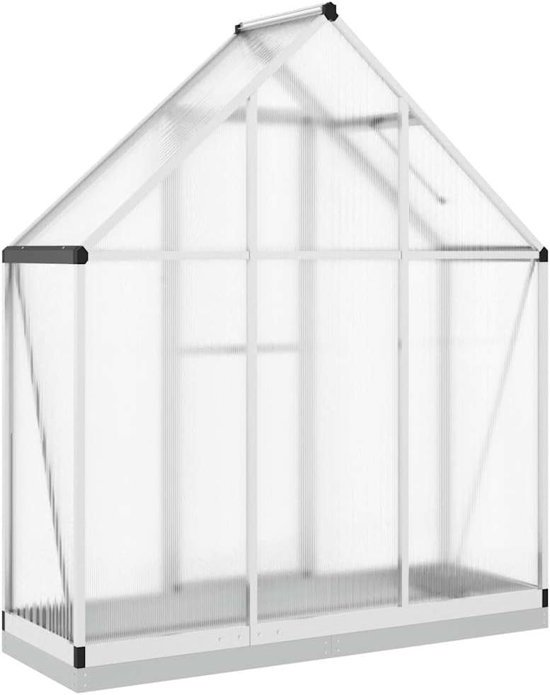 Walk-In Garden Greenhouse 169x58x202cm Aluminium Frame UV Panels Roof Vent