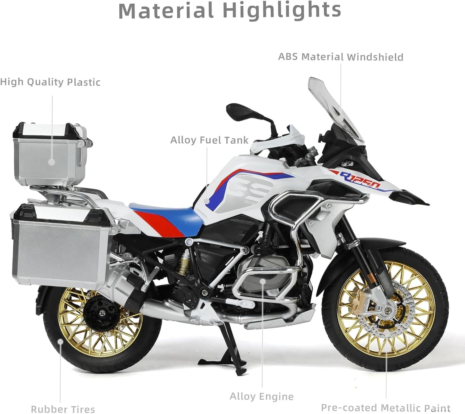 1:9 Diecast Metal Sport Motorcycle Model - Realistic Design & Durable Gift