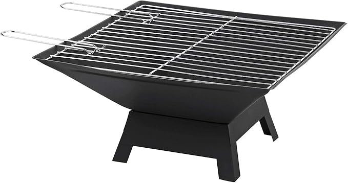 Outdoor Fire Pit BBQ Grill Heater Portable Steel Brazier Patio Stove Camping
