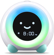 Kids Sleep Trainer Alarm Clock Night Light Sound Machine Ready To Rise