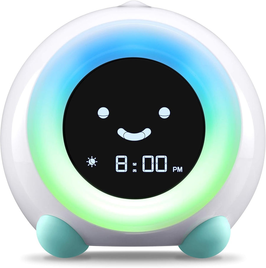 Kids Sleep Trainer Alarm Clock Night Light Sound Machine Ready To Rise