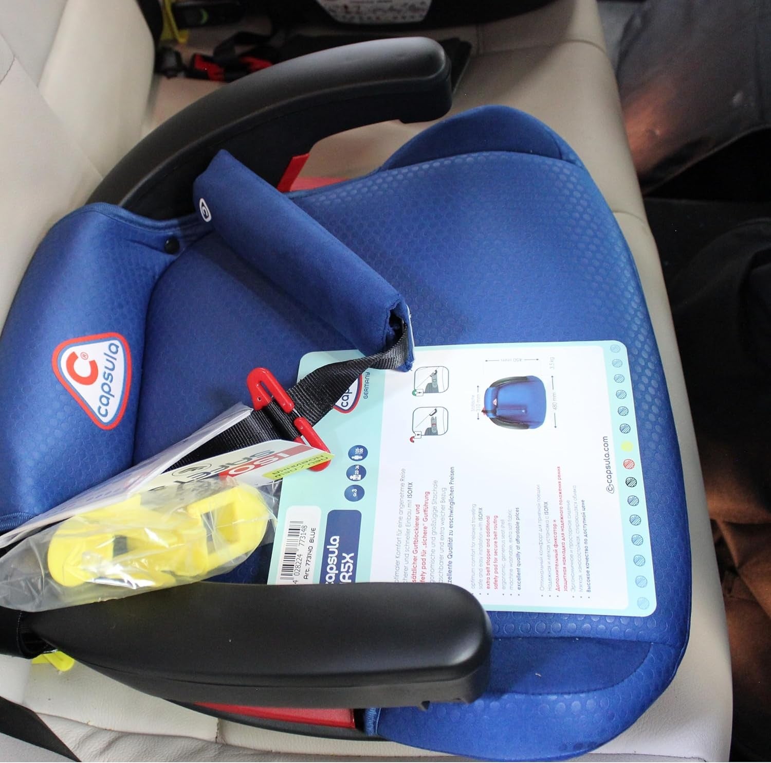 ISOFIX Booster Seat 6–12 Years Soft Cushion Safety Pad Lightweight Seat