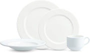 16 Piece Bone China Dinner Set Chip Resistant Plates Bowls Mugs White