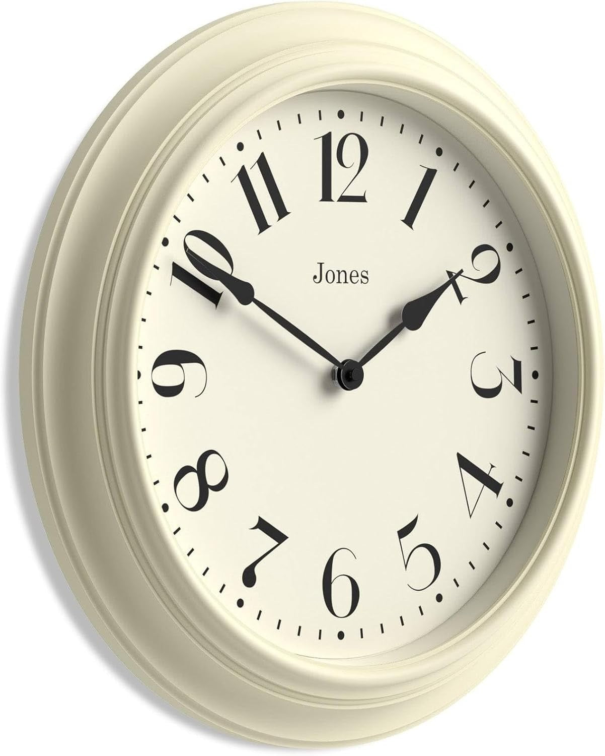 40cm Cream Wall Clock Silent Quartz Classic Round for Kitchen or Bedroom