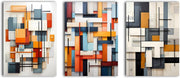 3 Panel Abstract Canvas Wall Art 60x40cm Framed Modern
