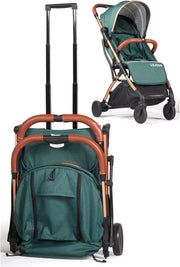 Lightweight Baby Travel Buggy One-Hand Fold Reclining Seat 0-15kg Green