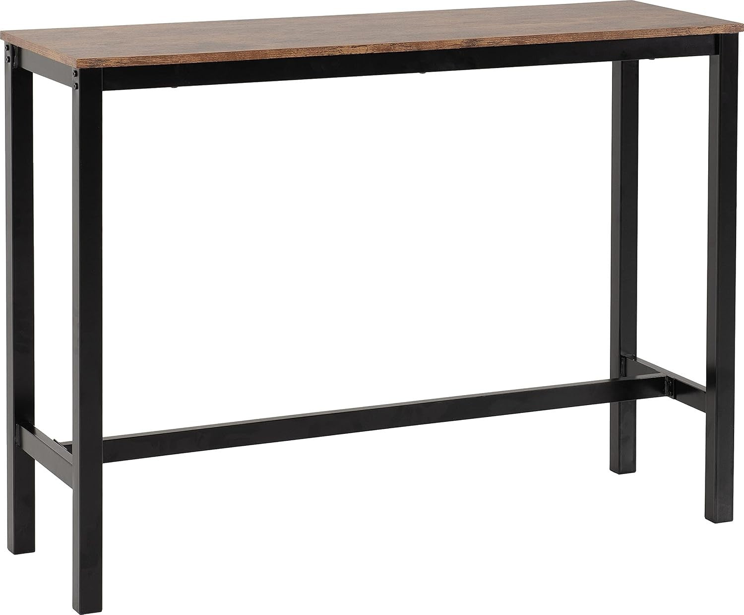 3 Piece Bar Table Set with 2 Stools Acacia Wood Effect Space Saving Dining Black