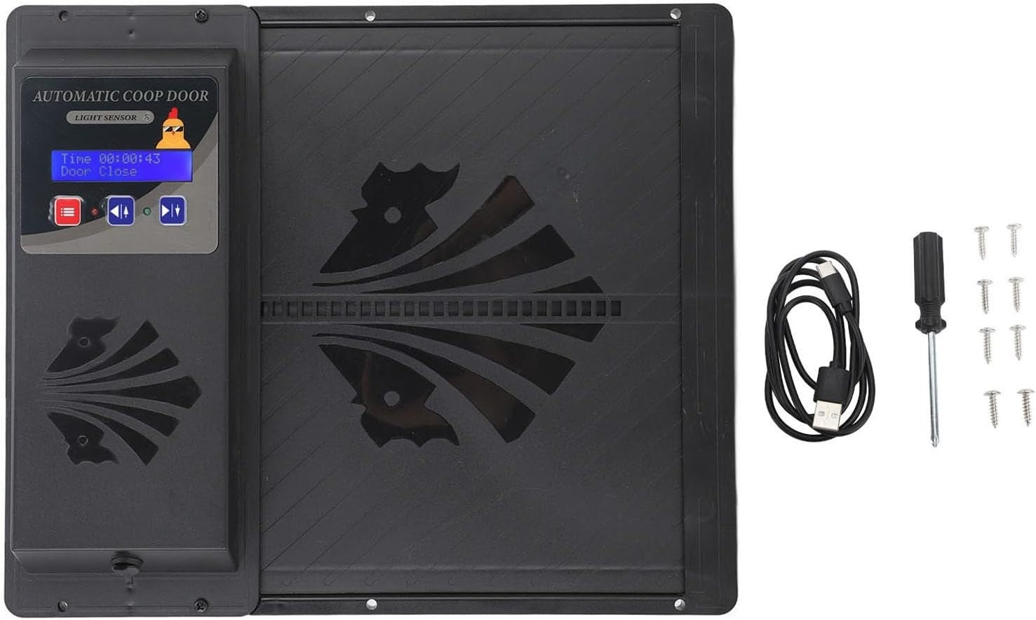 Automatic Chicken Coop Door USB Timer LCD Horizontal Opener