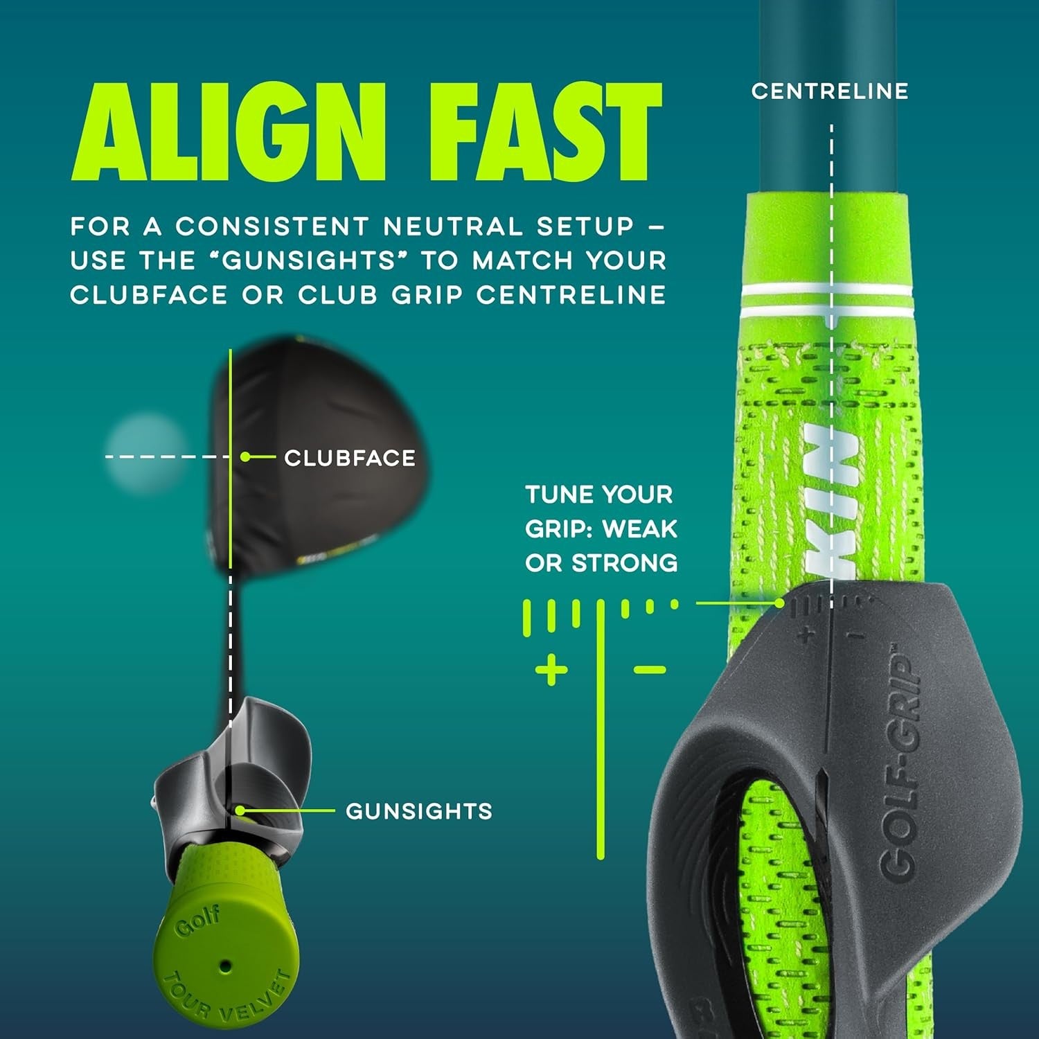 Golf Grip Trainer Snap-On Aid Fix Slice Hook Improve Swing