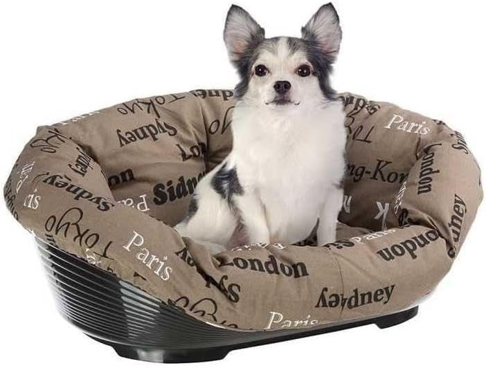 Plastic Dog Cat Sofa Bed w Washable Padded Cushion Non Slip Base