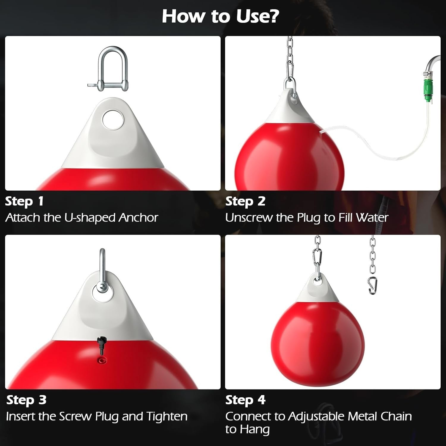 Aqua Boxing Training Bag Water Impact Punch Bag MMA Fitness