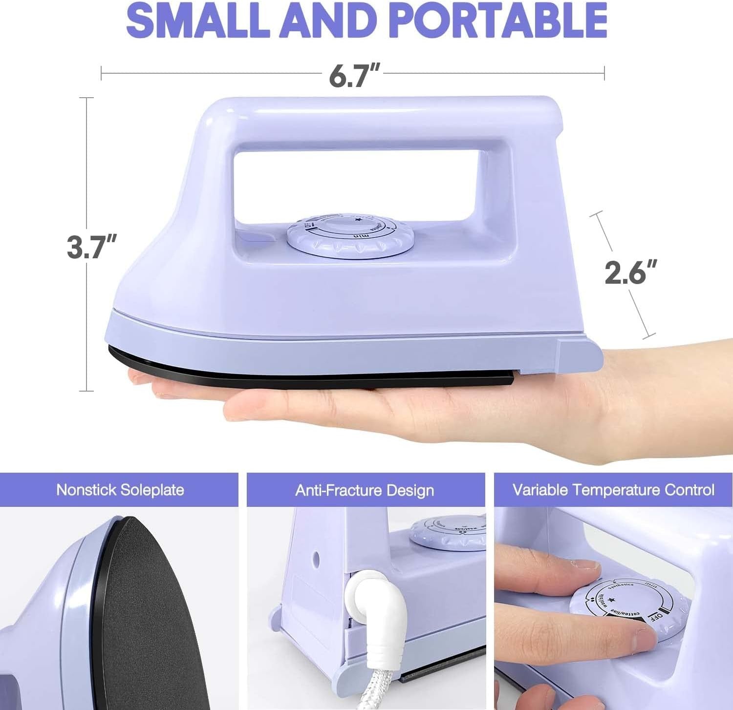 Mini Heat Press Machine Portable Craft Iron with Heat Transfer Mat