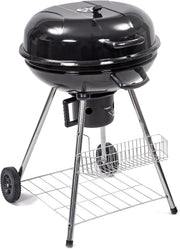 Portable Charcoal Kettle BBQ Grill with Wheels 57cm Smoker