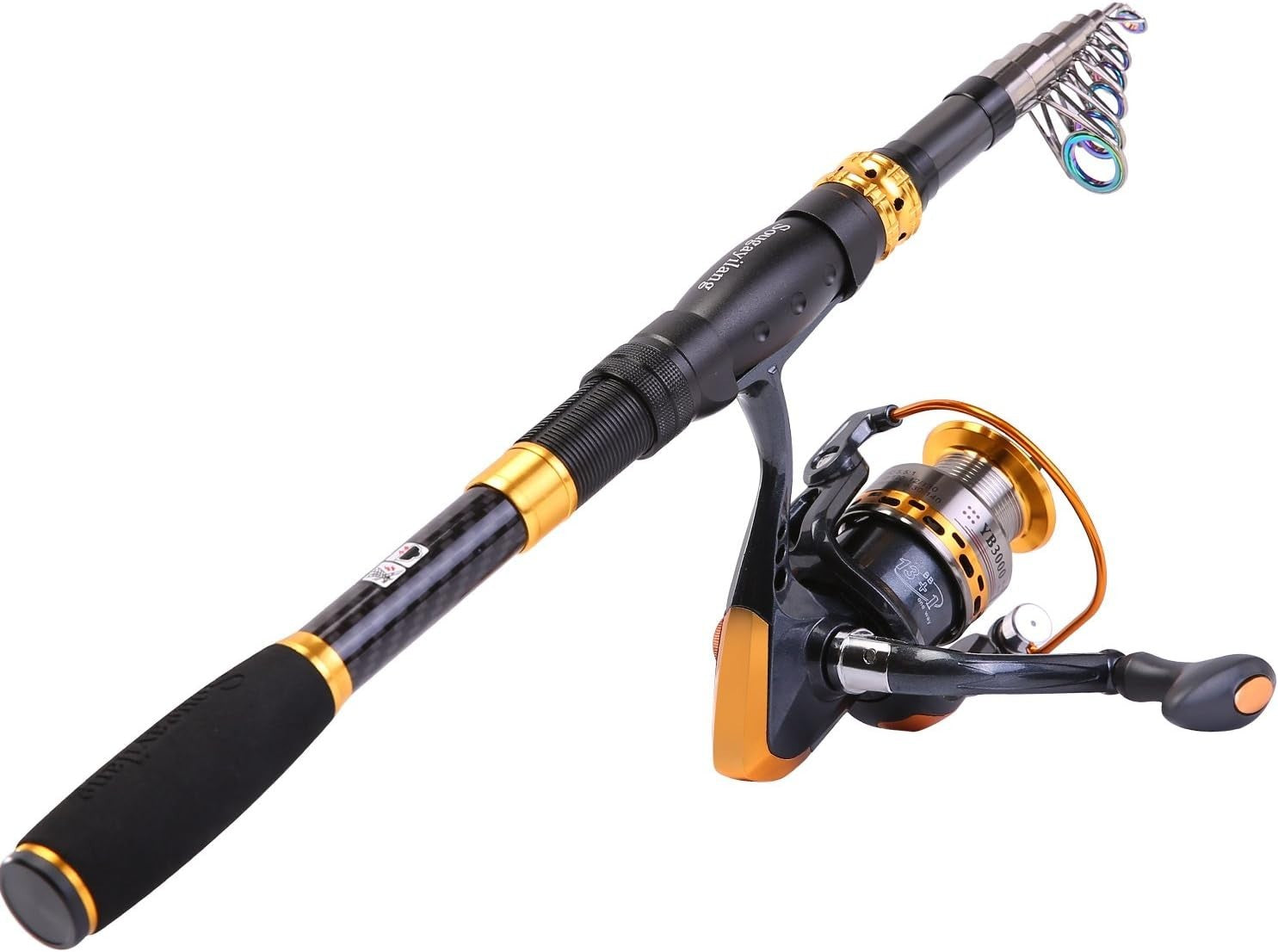 Telescopic Carbon Fiber Fishing Rod & Reel Combo for Travel Beginners