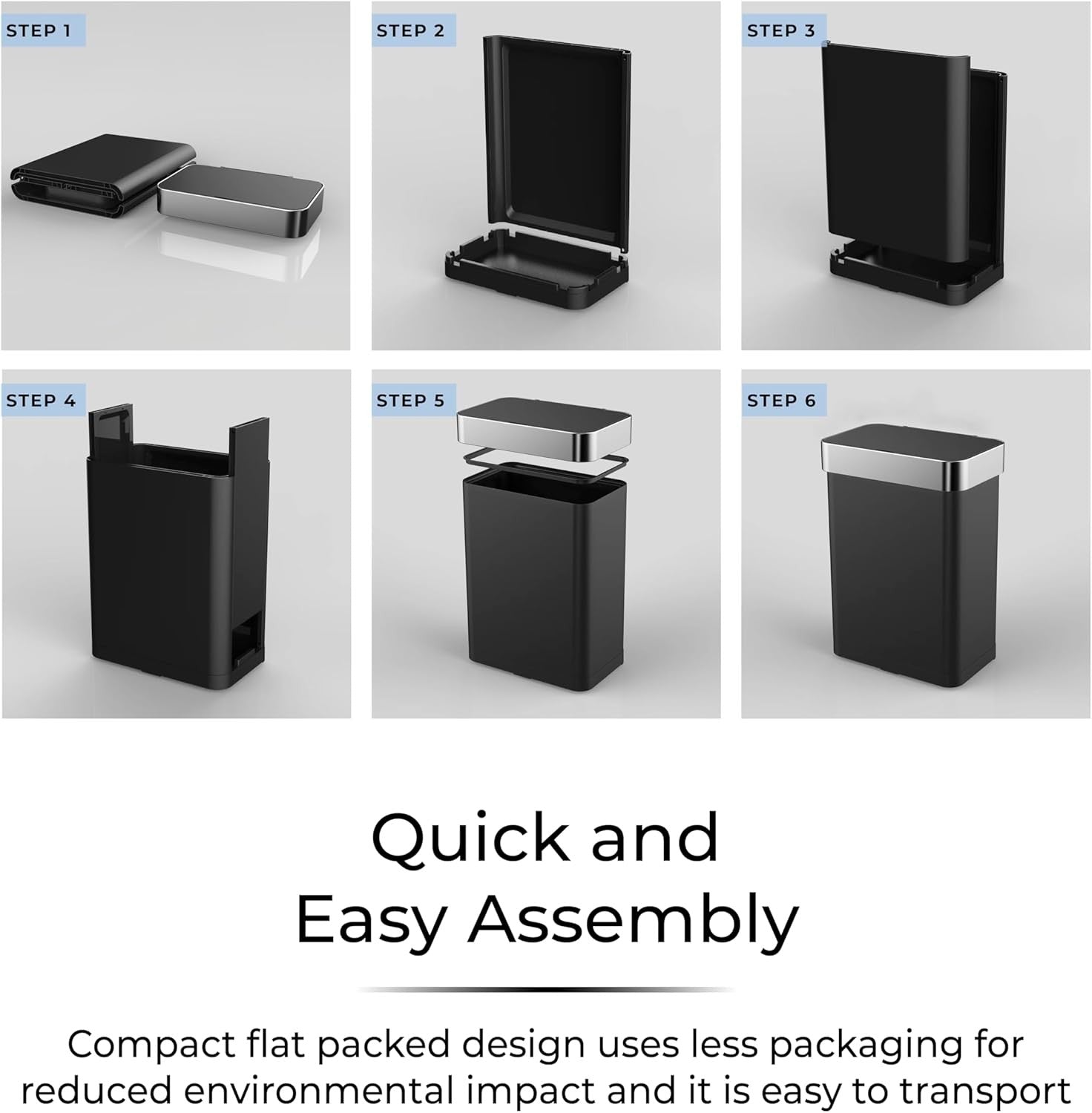 60L Touchless Kitchen Bin | Automatic Sensor Trash Can Black