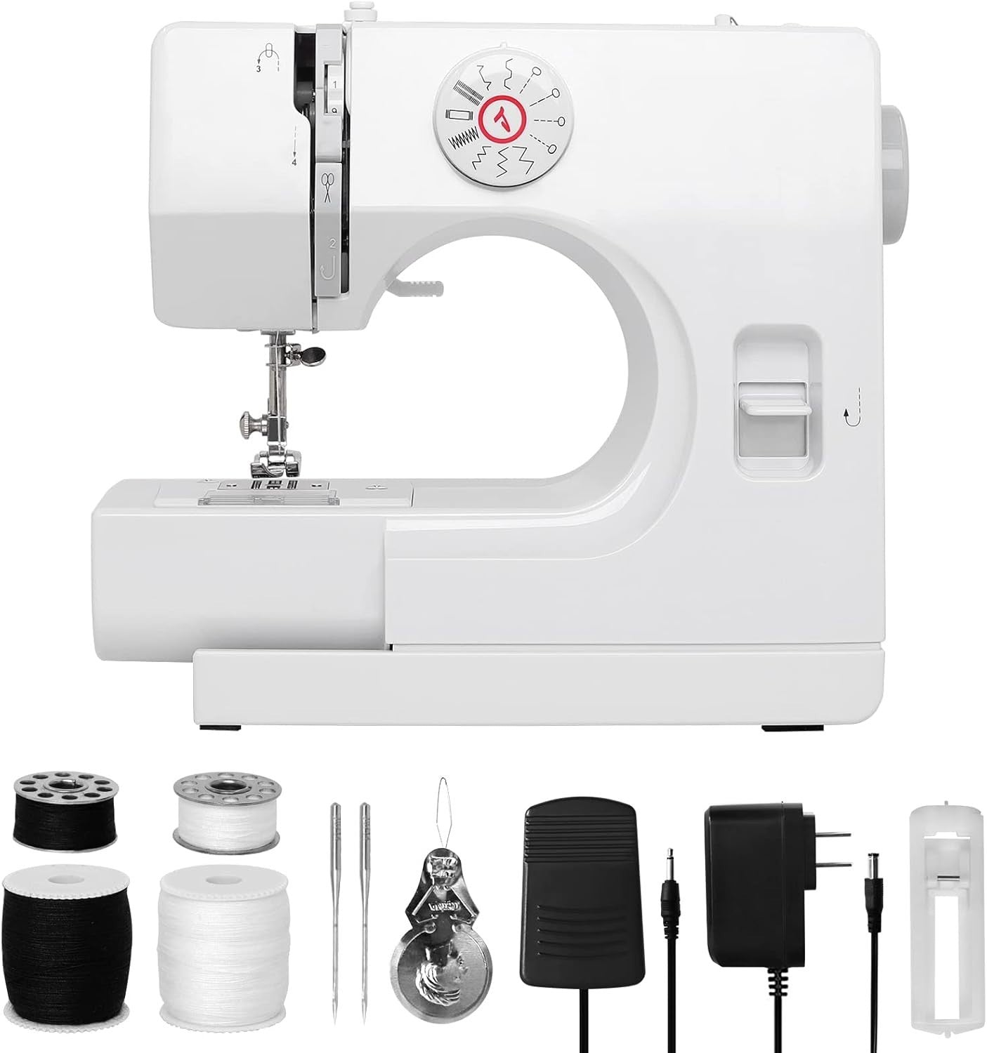Portable Sewing Machine 12 Stitch Double Thread 2 Speed Reverse Sew DIY