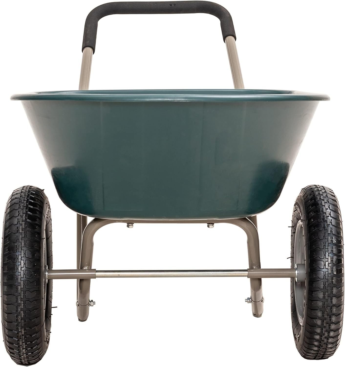 85L 2-Wheel Garden Wheelbarrow – Green – Pneumatic Tyres Heavy Duty 150kg Steel