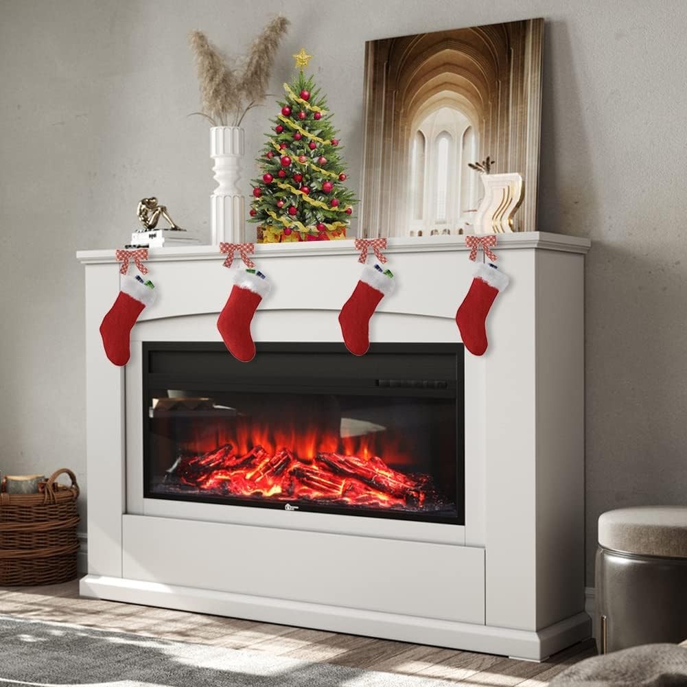 40" Electric Fireplace Suite LED Heater Remote Modern Fire Surround