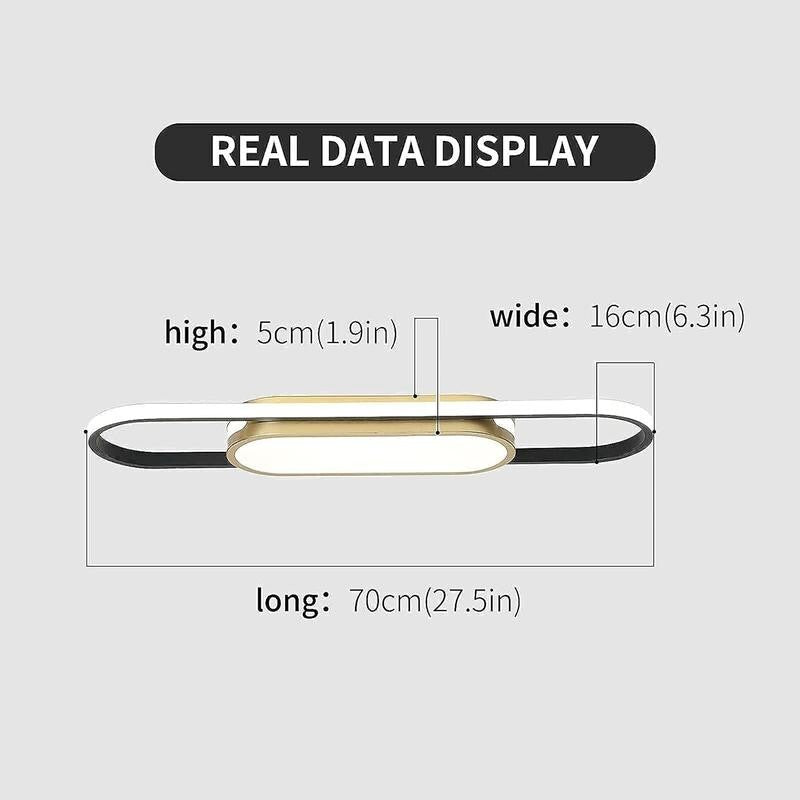 Modern LED Ceiling Light 40W Dimmable Remote 3000K-6500K Flush Mount
