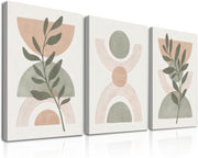 Framed 3pc Sage Green Boho Wall Art Set 12x16 Canvas Prints