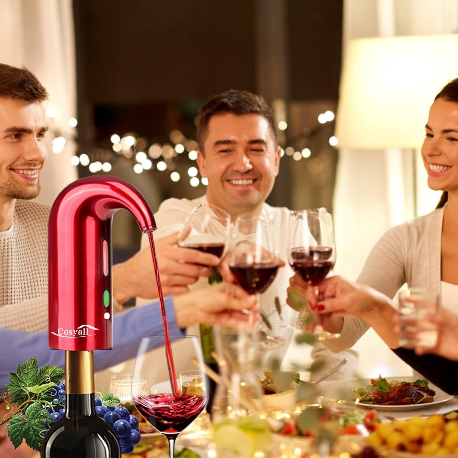 Electric Wine Aerator Dispenser Automatic Pourer Rechargeable Red Party Gift