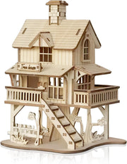 3D Wooden Tree House Puzzle Kit Adult Craft Gift DIY Model Home Decor