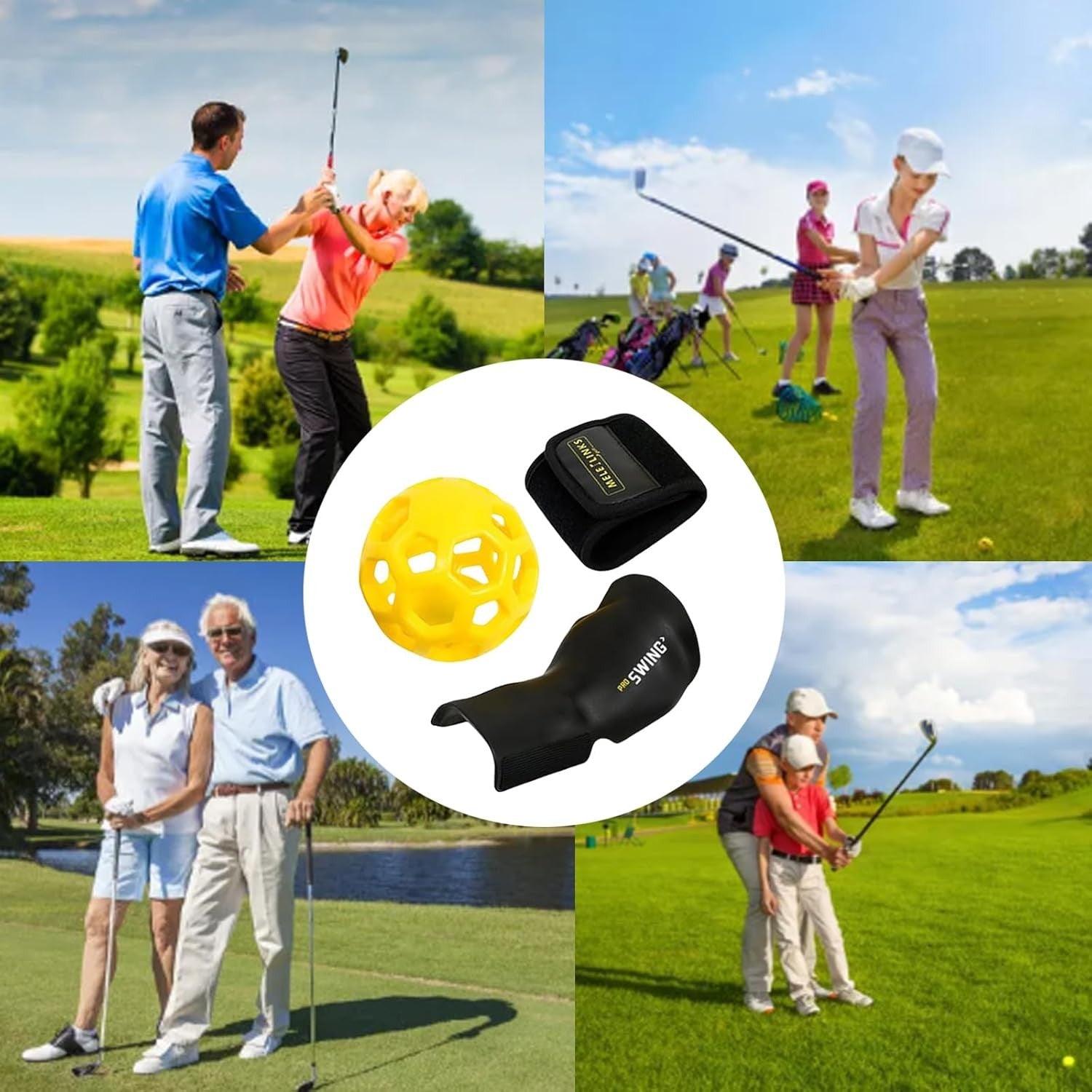 Golf Swing Trainer Ball Wrist Training Aid Set