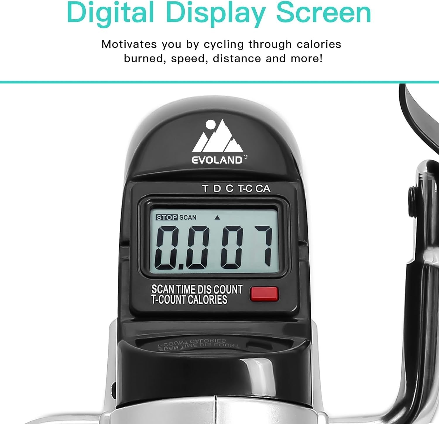 Seated Pedal Exerciser Under Desk Bike with Handle LCD Resistance