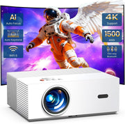 4K Supported Projector Auto Focus Keystone WiFi 6 Bluetooth 300"