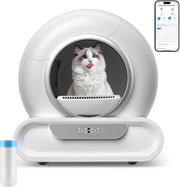 Self Cleaning Cat Litter Box XXL APP Control Stainless Steel 65L 9L