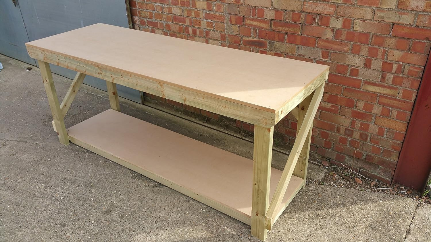 4ft Heavy Duty Wooden MDF Workbench – Strong Construction Timber Work Table
