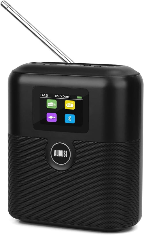 DAB DAB+ FM Portable Radio Bluetooth Rechargeable Dual Alarm Presets LCD