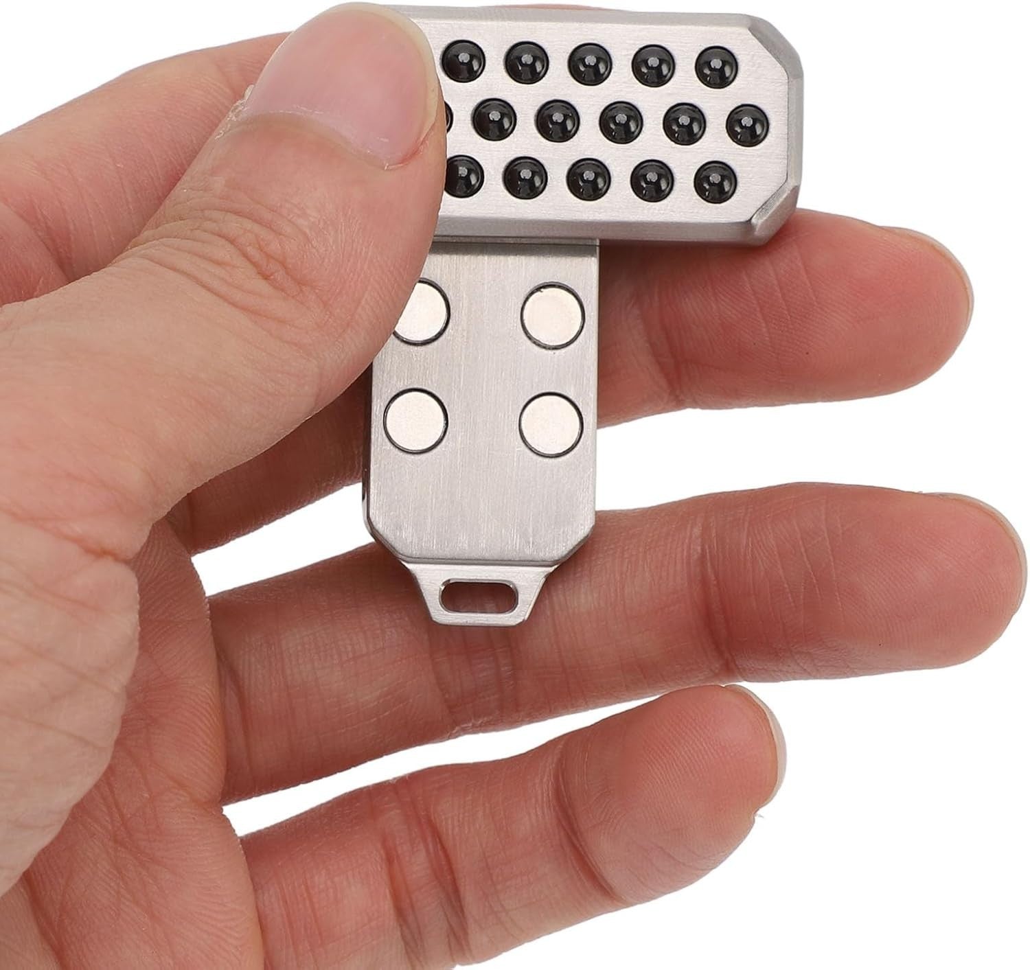 Stainless Steel Push Slider Fidget Stress Relief Pocket Focus Toy
