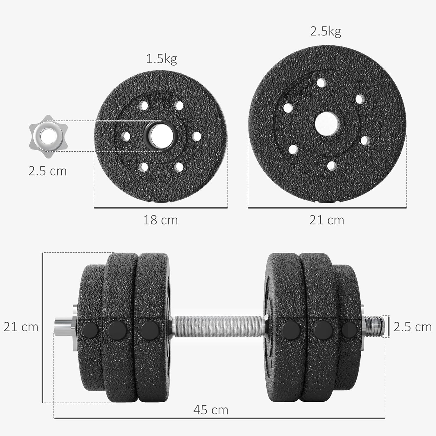 Adjustable Dumbbell Set 20kg 25kg 30kg Home Gym Hand Weights