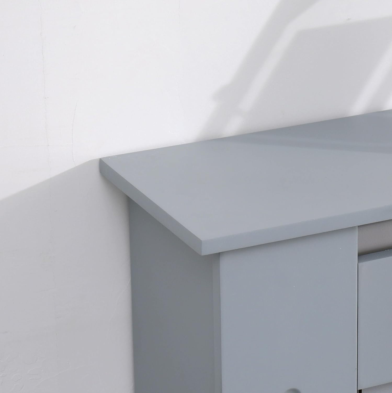 Medium Grey Radiator Cover | Modern MDF Vertical Slat Cabinet – Elegant Design