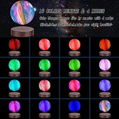 Polished Levitating Moon Lamp 16-Color Floating LED Light with Touch Remote