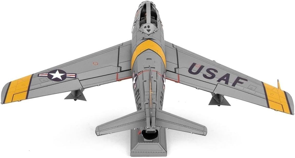 3D Metal F-86 Sabre Aircraft Model Kit – No Glue, Detailed, Easy Assembly