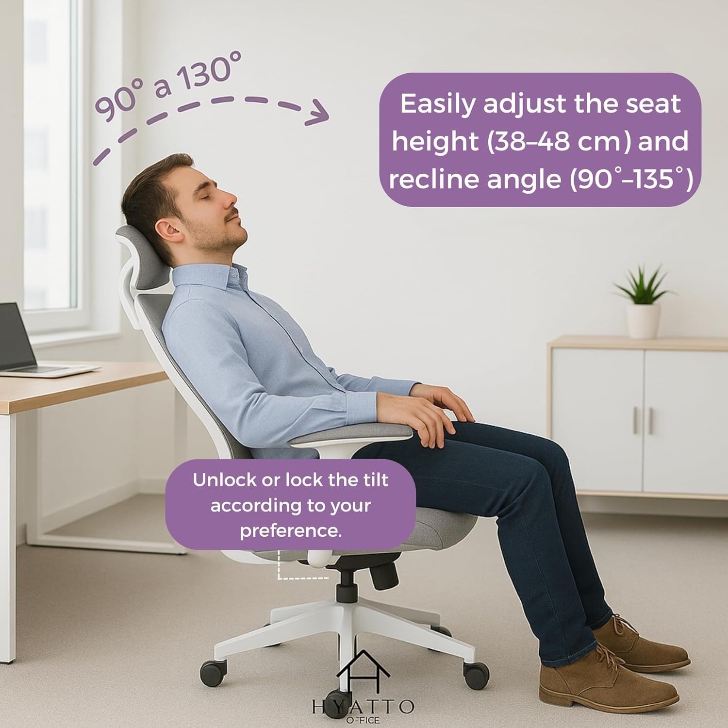 Ergonomic Mesh Office Chair Oversized Flip-Up Arms Adjustable Lumbar Support