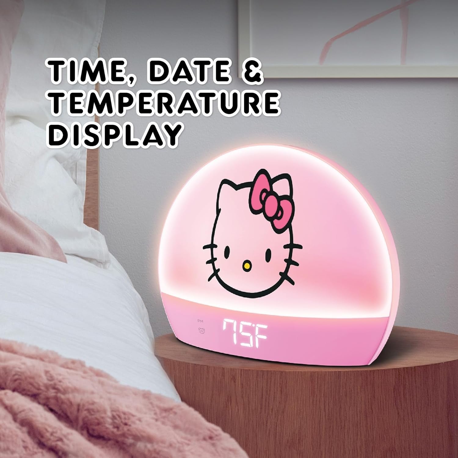 Sunrise Alarm Clock Kids Mint Green LED Night Light USB Digital Snooze