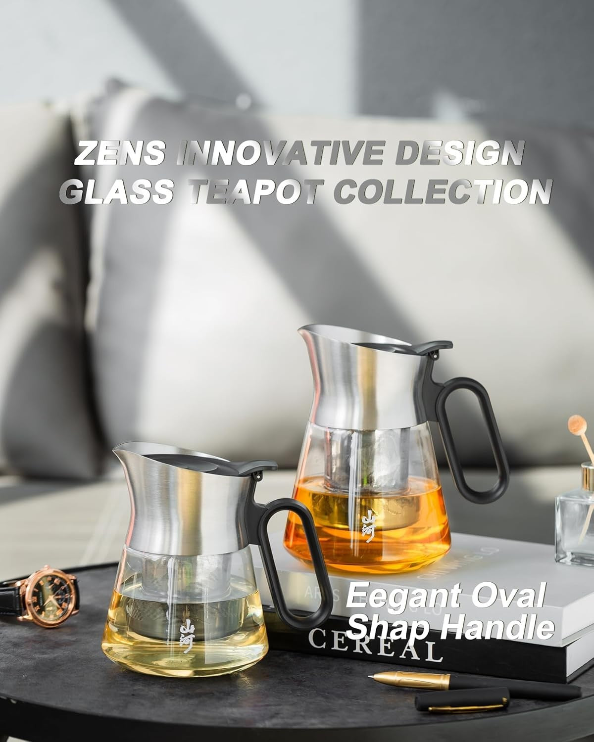 500ml Glass Teapot with Infuser Loose Leaf Tea Pot Stainless Steel Spout