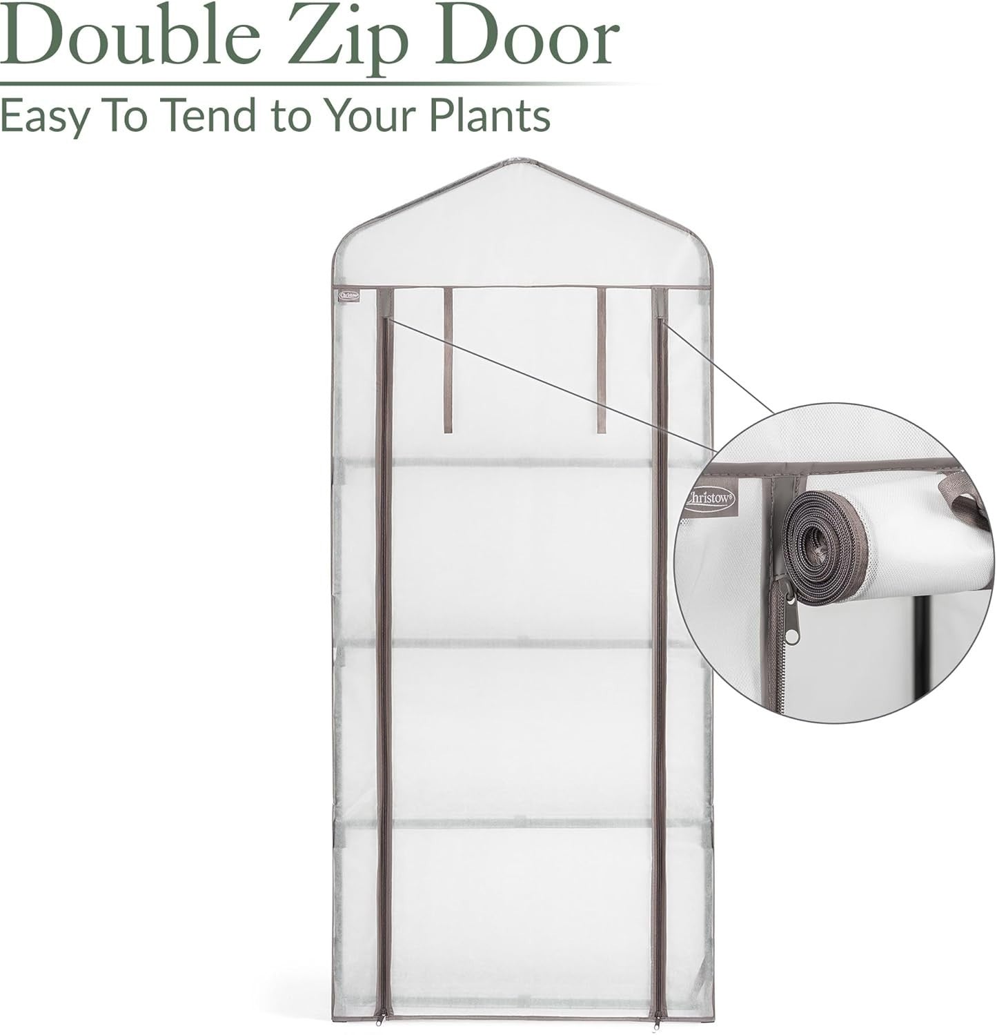 4 Tier Fleece Greenhouse Cover Extra Thick Frost Protection 49x69x158cm