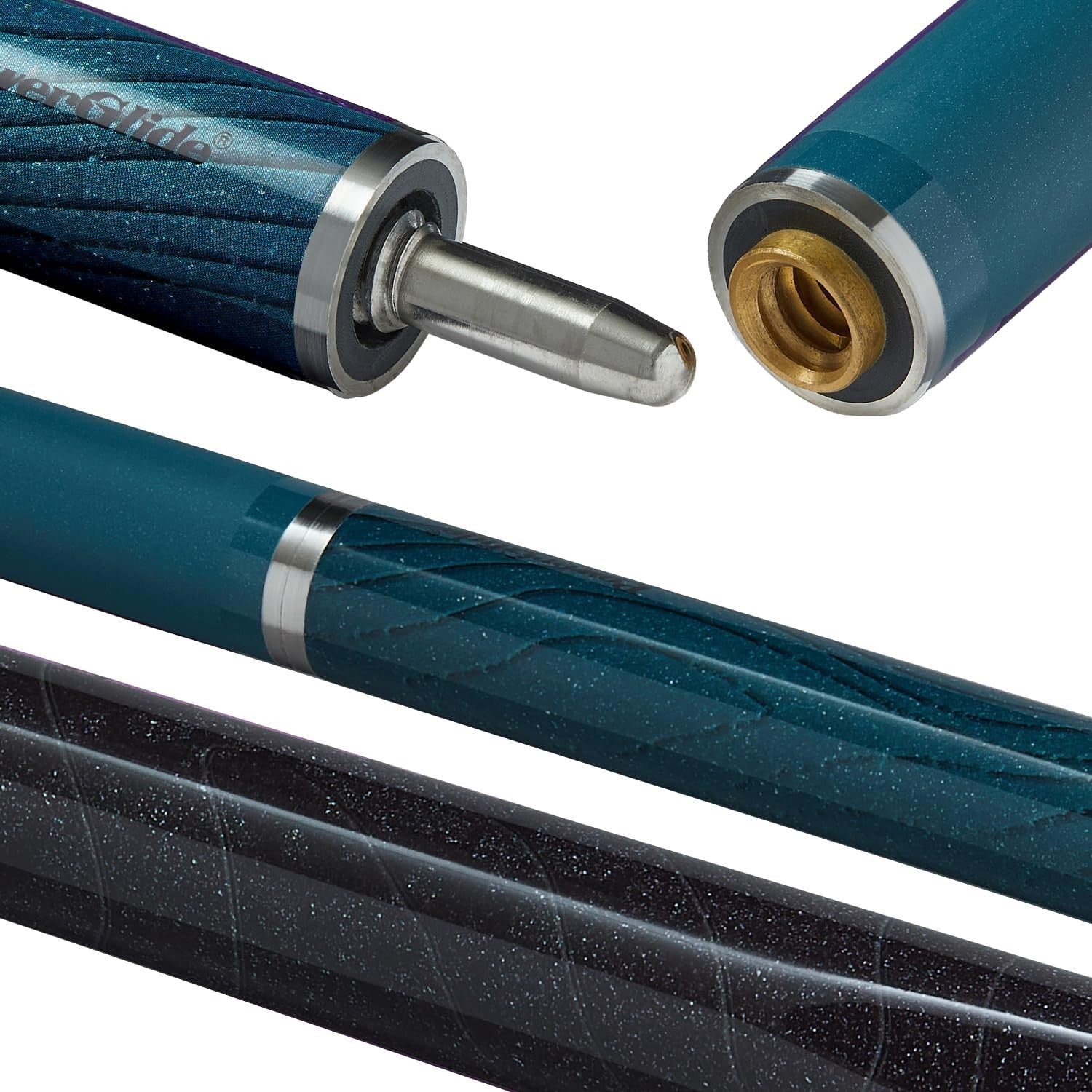 57" Carbon Fibre Snooker Pool Cue 2 Piece 10mm Tip 18oz High Gloss